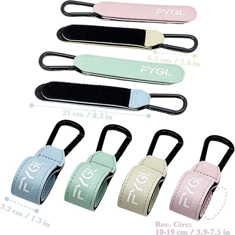 FYGL Daily universal pick Stroller Hooks - Leather Buggy Clips, Pushchair Carabiner Clip for bags, Easy Attachment for Pram, Universal Stroller Clips and Hooks, Stroller Accessories - Mix Colors (4 Pack) Small apartment fit - Image 5