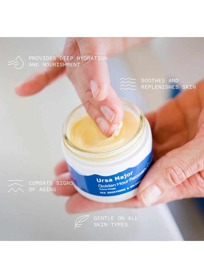Ursa Major Golden Hour Face Moisturizer | Vegan Recovery Cream for Daily Facial Moisturizing | Repair & Hydrate | Natural Formula for All Skin Types | Cruelty Free & Non-Toxic 1.57 oz - Image 2