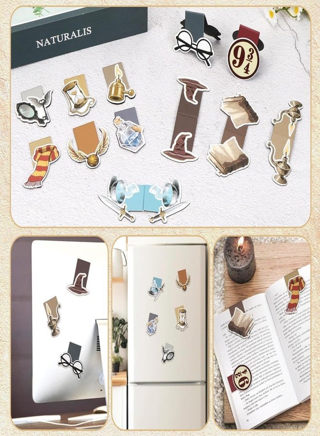 OFIFO® 12 Pcs Harry Potter Magnetic Bookmarks Set, Cute Cartoon Page Markers for Books, Strong Magnetic Page Holders Reading Accessories Gift for Kids Students Book Lovers - Image 5