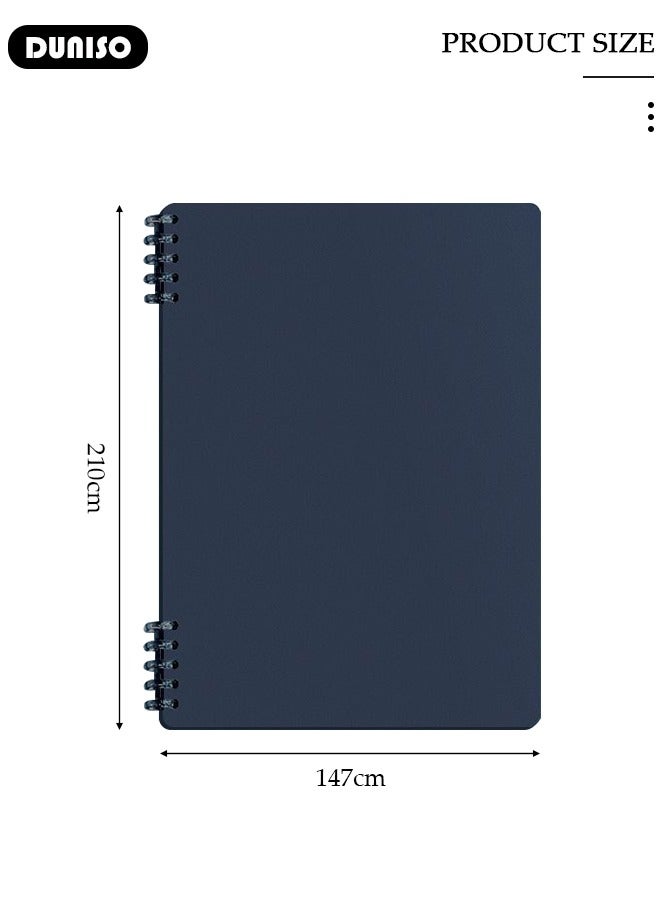 DUNISO A5 Binder Cover Notebook,Refillable Notebook Round Ring Binder with Stretch Buckle and Horizontal Core 60 Pieces, Waterproof and Durable Notebook Protector for School Home Office - Image 4