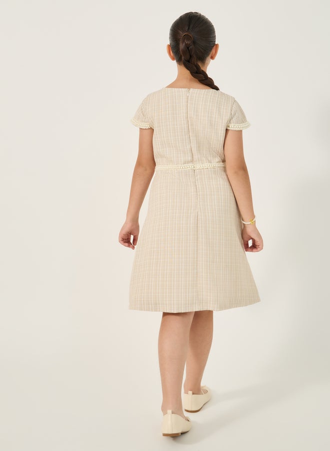 Styli Tweed A-Line Dress - Image 4