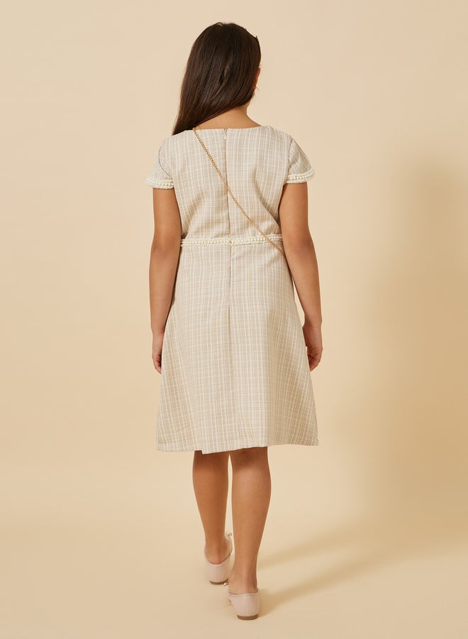 Styli Tweed A-Line Dress - Image 5