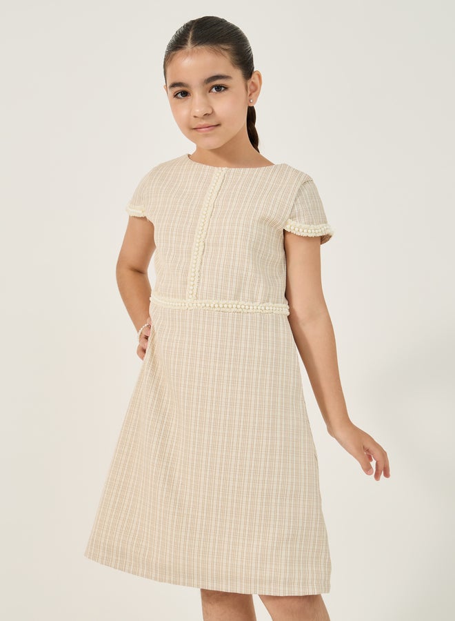 Styli Tweed A-Line Dress - Image 3