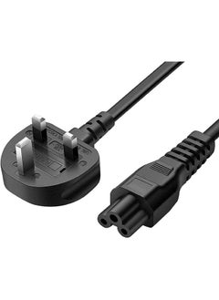 ECVV [2 Meter/ 6.7-Feet] UK Laptop Power Cable 13A 250V with Fuse 3 PIN Plug to C5 Mains Power Cable for Laptop Adaptor/Charger  - Image 1