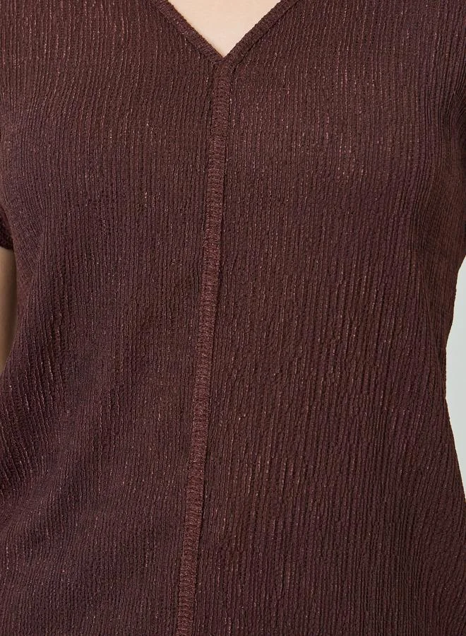 Styli Women Textured Knit Top