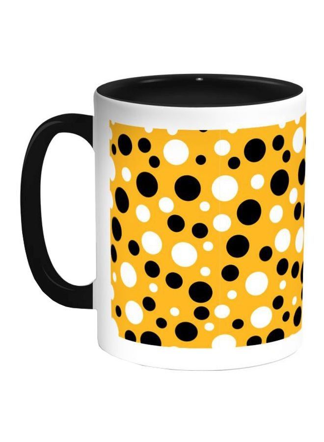 RKN Small And Big Balls Printed Coffe Mug Black/White/Yellow - Image 2