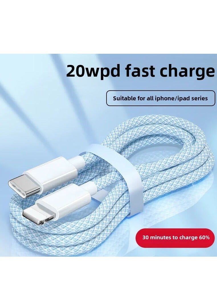 Lighting 1M long 20WPD fast charging suitable for iPhone data cable ihone 8/11/12/fast charging phone charging cable 13/xs/6 suitable for iPad tablet, power bank, phone charging cable, suitable for iPhone/iPad full range - Image 1
