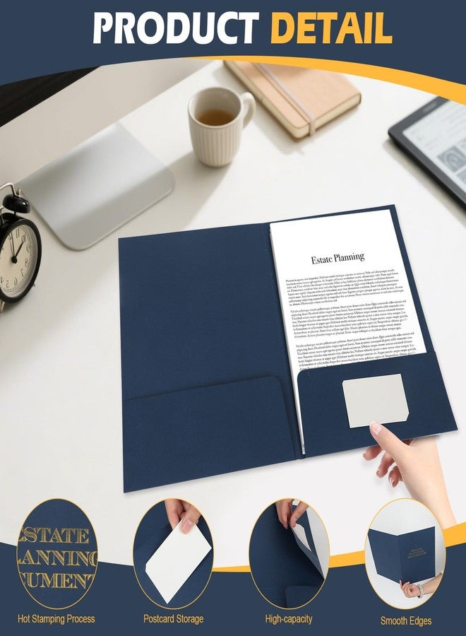 EVERDIJ 30Pcs Blue Estate Planning Documents Pocket Folders 9x12inch Estate Planning Portfolio Estate Planning Documents Estate Planning Organizer,Real Estate Folders for Legal Professionals - Image 4