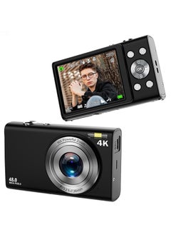 COOPIC C400K BLACK 4K Digital Camera, 48MP, 16X Zoom, Autofocus, Anti-Shake, 2.8" LCD, Webcam Mode, Includes 32GB Card, 2 Batteries, Lanyard, USB Cable, Charging Adapter for Vlogging Teens & Beginners