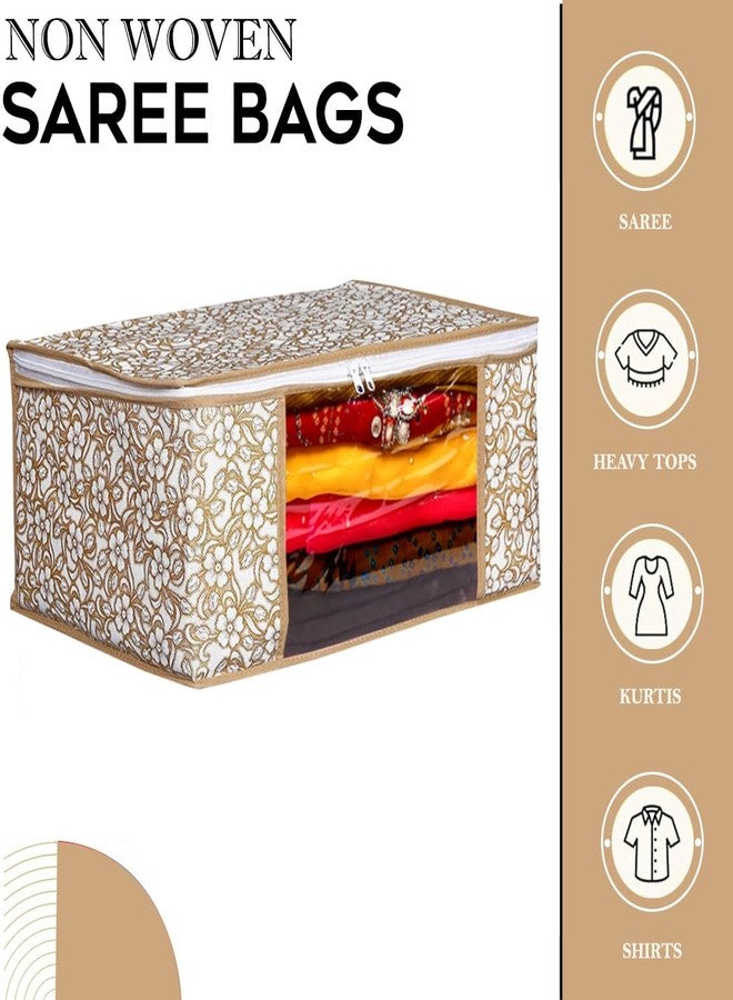 Shaping Fabric Saree Cover Set of 01 Non-Woven Fabric Clothes Organiser for Wardrobe with Transparent Window & Double Zip Clothes Storage Bag, Garment Cover SF_XL_SC_CC_XPID1598426731599038 - Image 2