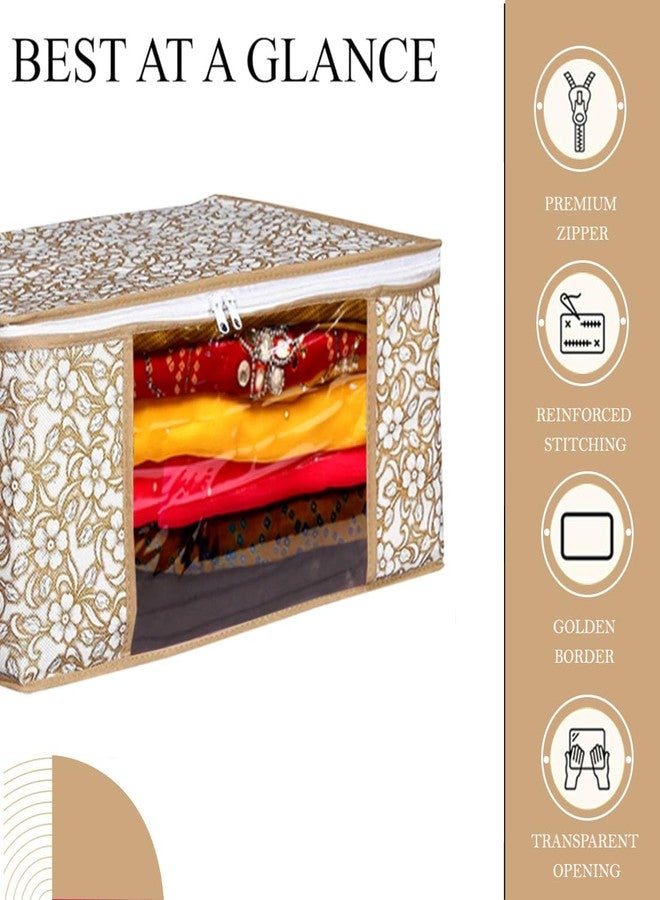 Shaping Fabric Saree Cover Set of 01 Non-Woven Fabric Clothes Organiser for Wardrobe with Transparent Window & Double Zip Clothes Storage Bag, Garment Cover SF_XL_SC_CC_XPID1598426731599038 - Image 4