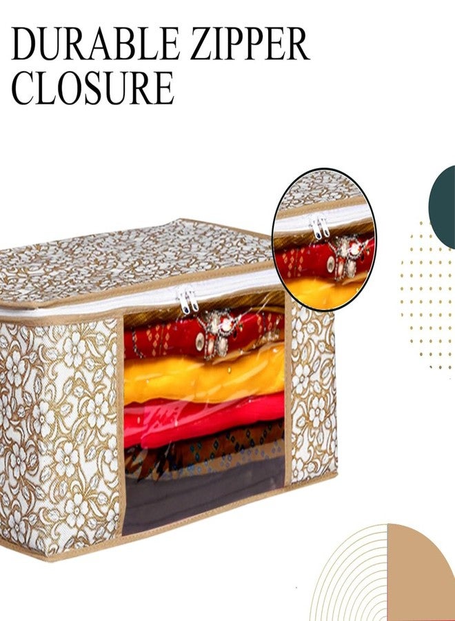 Shaping Fabric Saree Cover Set of 01 Non-Woven Fabric Clothes Organiser for Wardrobe with Transparent Window & Double Zip Clothes Storage Bag, Garment Cover SF_XL_SC_CC_XPID1598426731599038 - Image 5