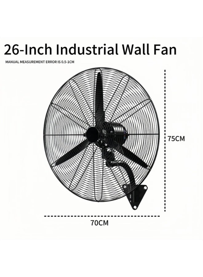TAIYUAN 26-Inch Industrial-Grade Wall Fan 220W strong large air volume factory warehouse workshop strong heat dissipation wall-mounted fan  - Image 1