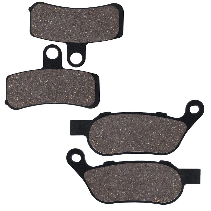 Sollon Front and Rear Brake Pads for HD Fatboy, Heritage Softail Classic, Dyna Wide Glide, Super Glide, Standard, Low Rider, Street Bob, Rocker C, Night Train, Custom - Image 2