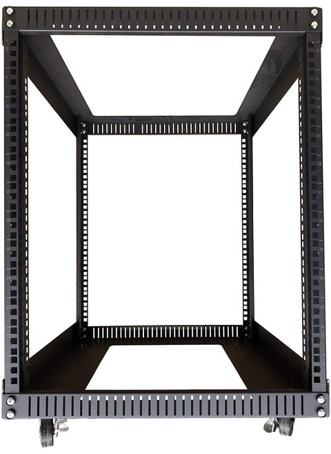 TECHTOO Shelf Rails 1U Adjustable Universal Rack Mount Server Shelves Rails 4-Post Full Depth Set for Network Equipment (Shelf Rails 1U)