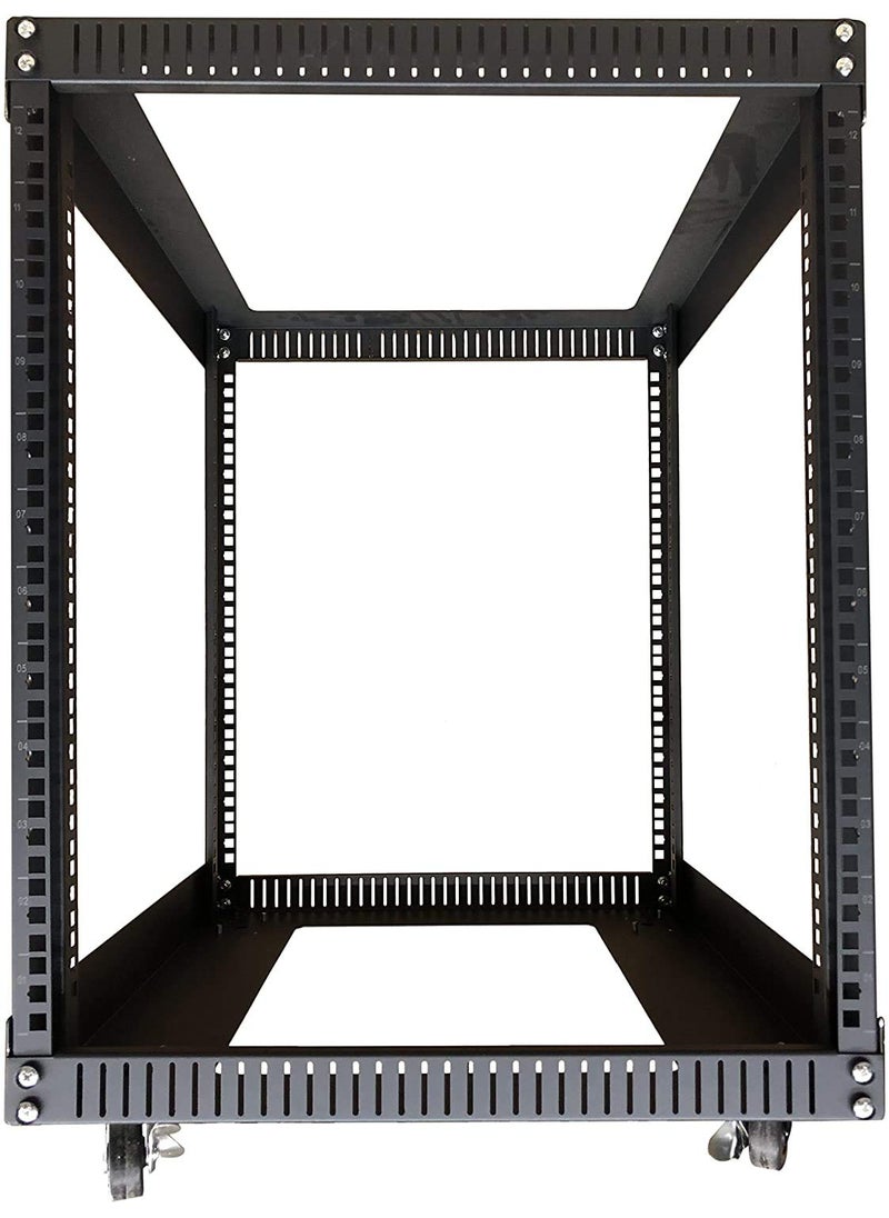 TECHTOO TECHTOO Shelf Rails 1U Adjustable Universal Rack Mount Server Shelves Rails 4-Post Full Depth Set for Network Equipment (Shelf Rails 1U) 
