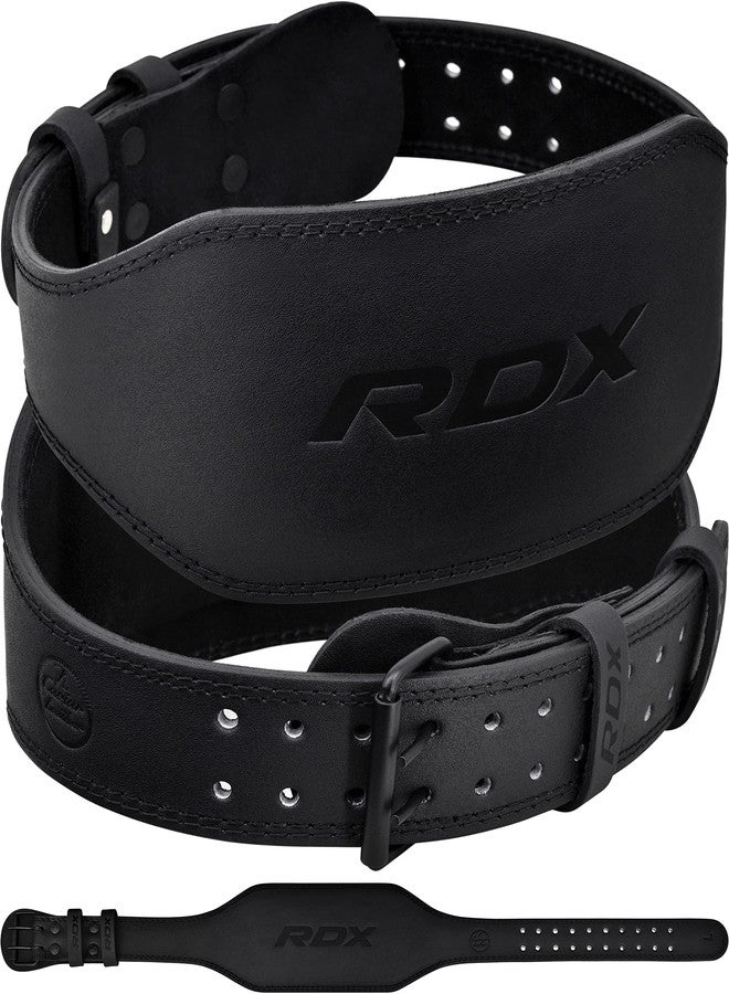ار دي اكس حزام رفع الأثقال RDX، مصنوع من جلد البقر، مزود بدعامة قطنية مبطنة للظهر مقاس 4 أو 6 بوصات، و10 فتحات قابلة للتعديل، مناسب لرفع الأثقال، وكمال الأجسام، وتمارين القرفصاء، وتمارين القوة، للرجال والنساء - Image 1