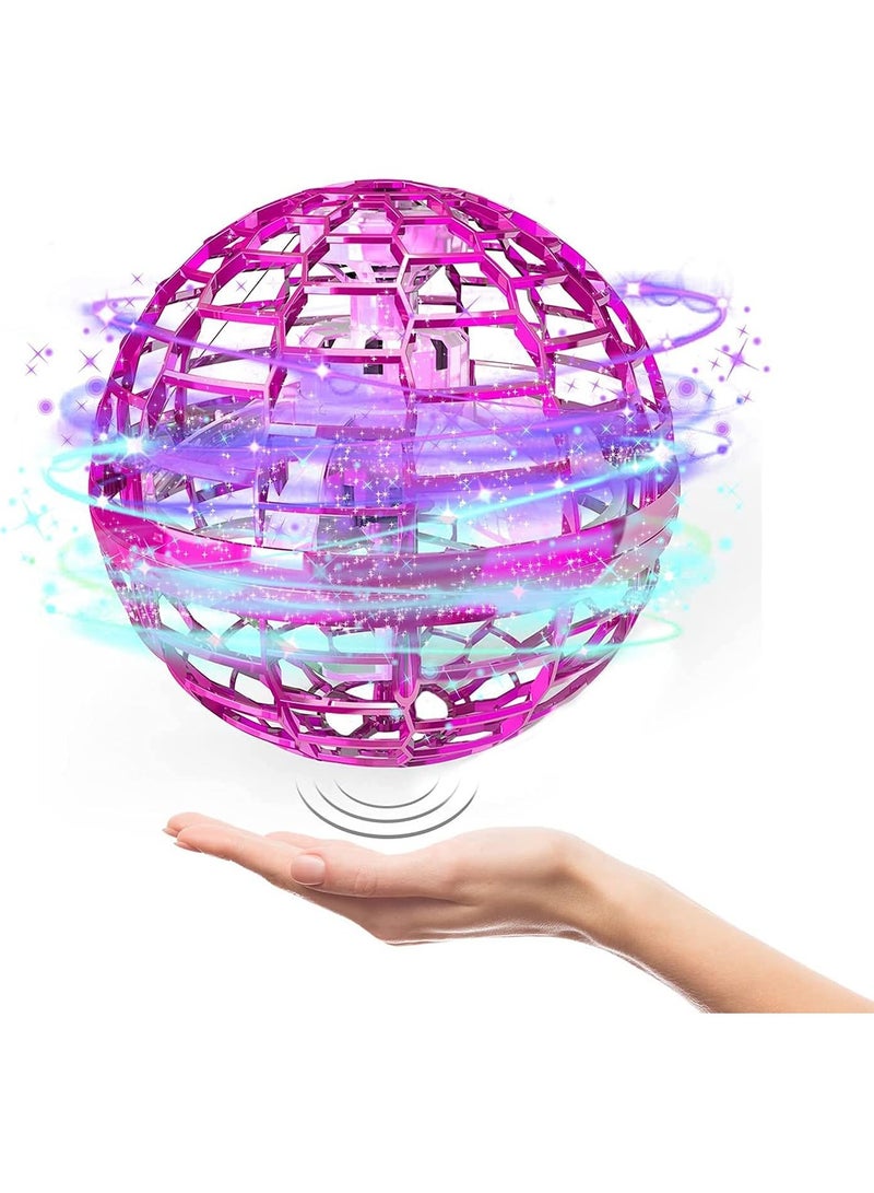 ألعاب الكرة الطائرة، طائرة بدون طيار صغيرة مدمجة بإضاءة LED، تدور بزاوية 360 درجة، يتم التحكم بها يدويًا، كرة بوميرانج طائرة - Image 2