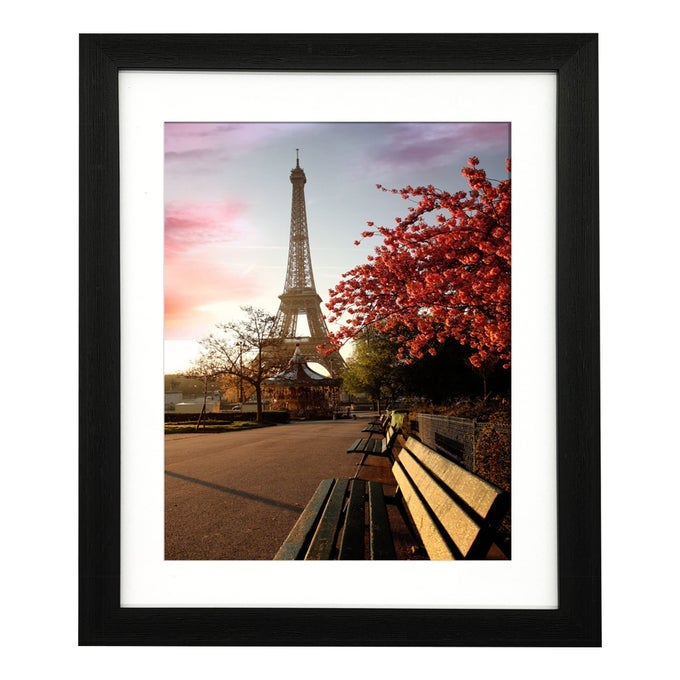 10x12 Photo Frame Gallery Picture frame with 8x10 matFreestanding and Wall MountableBlack