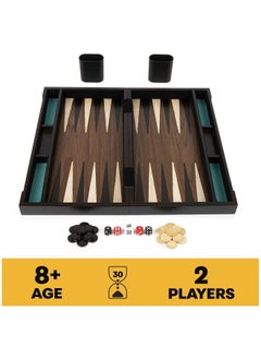 Spin Master Games Legacy Deluxe Wooden Backgammon Classic 2Player Original Board Game Set With Cups And Dice For Kids And Adults Aged 8 And Up  - Image 3