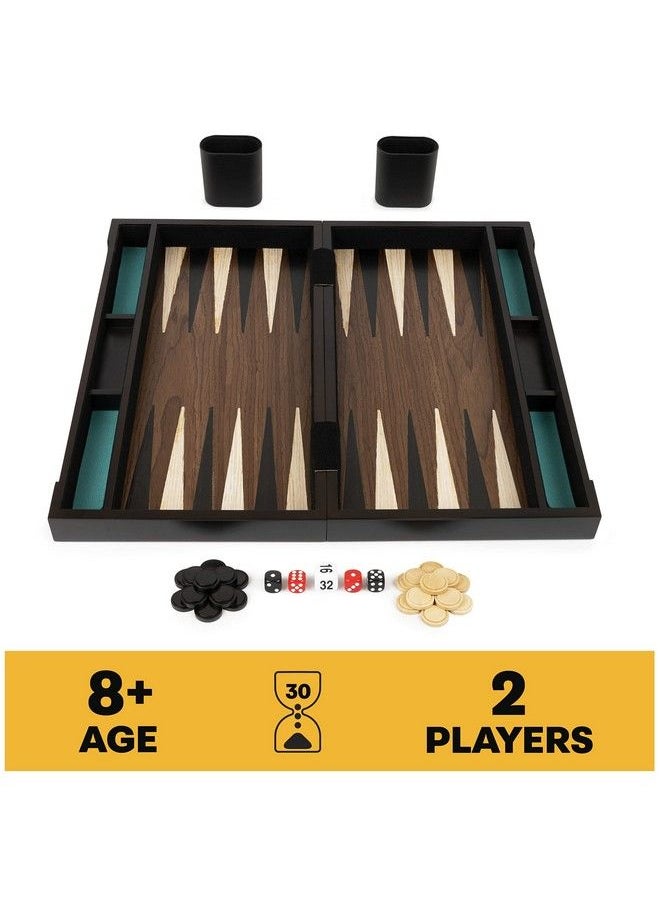 Spin Master Games Legacy Deluxe Wooden Backgammon Classic 2Player Original Board Game Set With Cups And Dice For Kids And Adults Aged 8 And Up  - Image 3