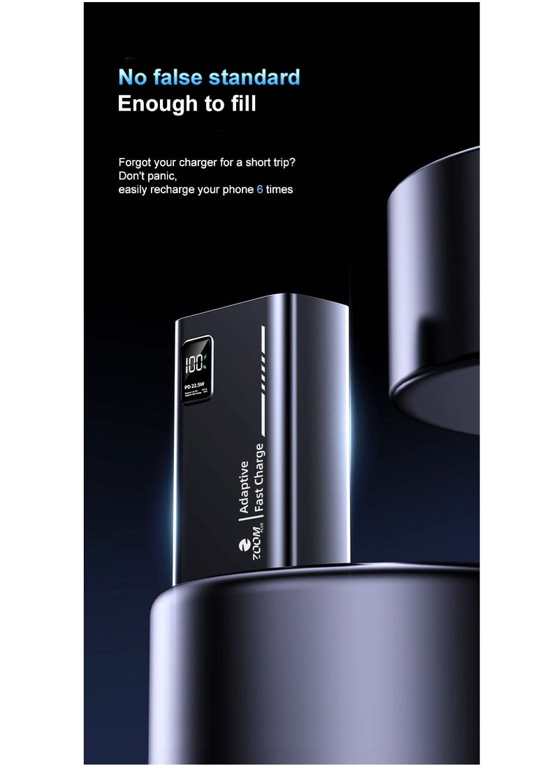 Zoom Plus - Zoom Plus ZP30B 22.5W 30000 mAh TURBO Adaptive Power Bank Black - Image 1