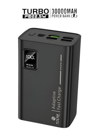 Zoom Plus ZP30B 22.5W 30000 mAh TURBO Adaptive Power Bank Black - pzsku/ZFD8545AB7D753667B20FZ/45/1744626868/5e1b6c97-8036-4c0a-a024-2403e4795bca