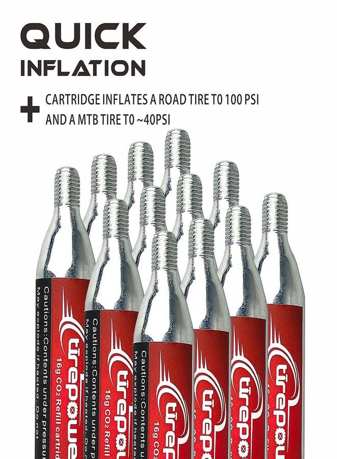 Ctrepower 16g Threaded CO2 Cartridges - 12pcs CO2 Canisters for CO Inflator - Quick Inflation for Road, MTB, Hybrid Bikes - Portable, Durable, Essential for On-The-Go Repairs (12pcs Cartridges) - Image 4