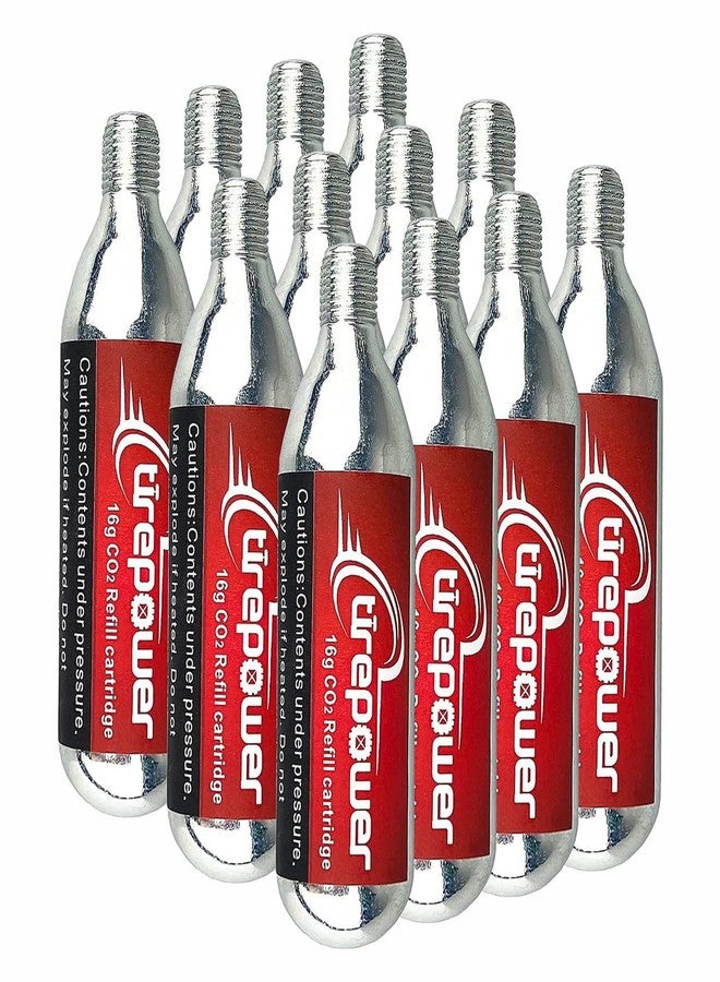 Ctrepower 16g Threaded CO2 Cartridges - 12pcs CO2 Canisters for CO Inflator - Quick Inflation for Road, MTB, Hybrid Bikes - Portable, Durable, Essential for On-The-Go Repairs (12pcs Cartridges) - Image 1