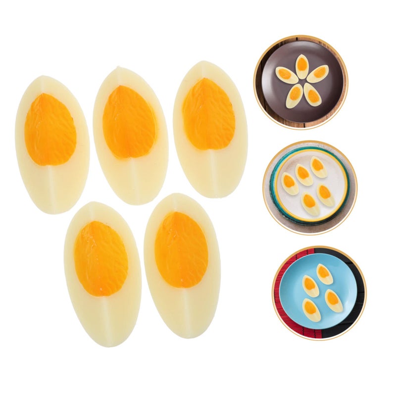 Realistic Faux Food Slices 5PCS Set for Kitchen Decor Photography Props and Event Presentation - Image 5