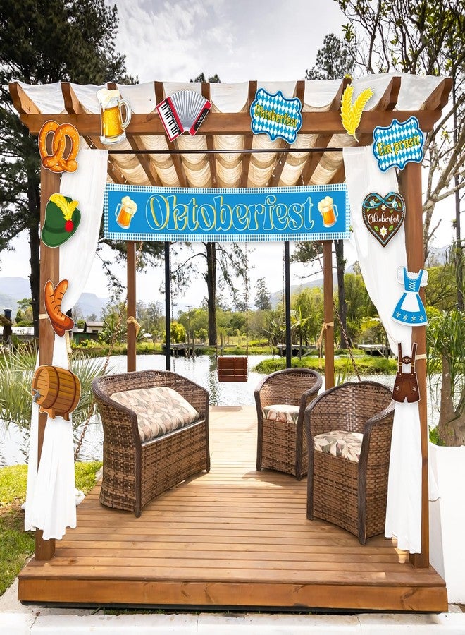 Hedeey Oktoberfest Banner Decorations, No DIY October Festival Decorations Garland, Bavarian German Beer Photo Banners For Home Mantle Oktoberfest Party Supplies (October) - Image 5