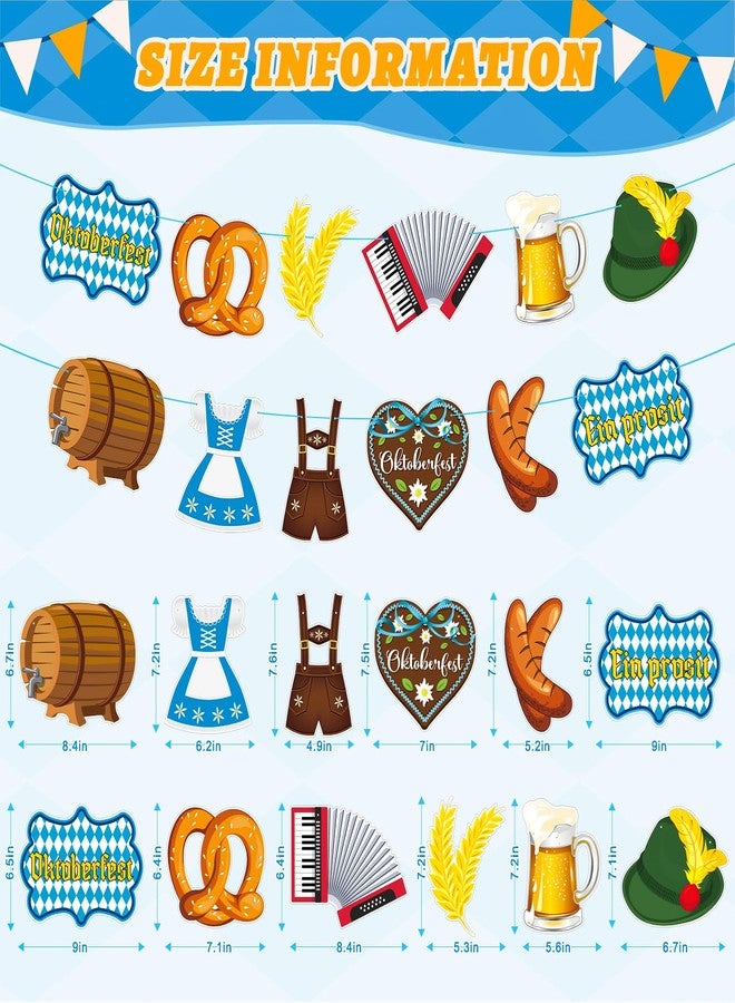 Hedeey Oktoberfest Banner Decorations, No DIY October Festival Decorations Garland, Bavarian German Beer Photo Banners For Home Mantle Oktoberfest Party Supplies (October) - Image 3