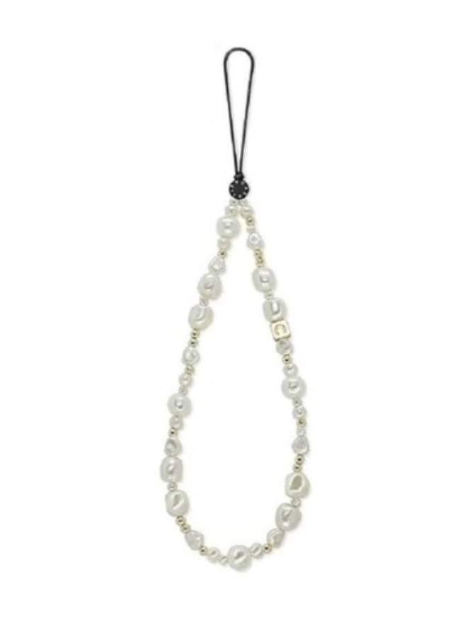 Phone Charm Phone Wrist Strap for Women Phone Chain Phone Lanyard Handmade Cell Phone Accessories for Women Classic Pearl - Image 1