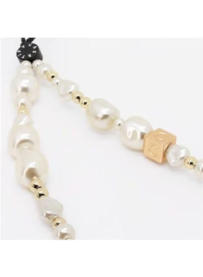 Phone Charm Phone Wrist Strap for Women Phone Chain Phone Lanyard Handmade Cell Phone Accessories for Women Classic Pearl - Image 4