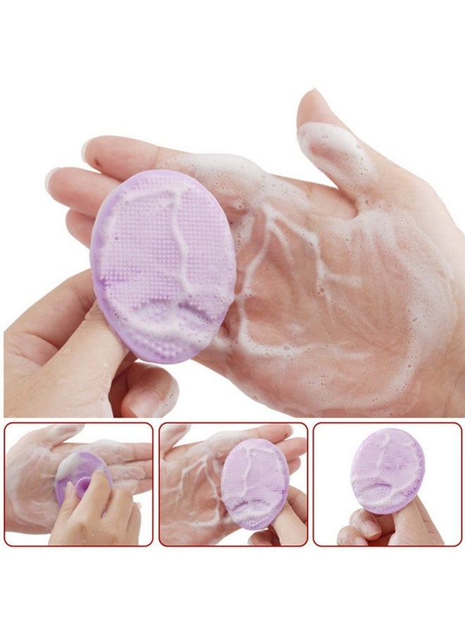 MR LION Face Scrubber Facial Exfoliator Face Scrub Brush Soft Face Brush Silicone Facial Cleansing Brush Face Exfoliator Blackhead Acne Pore Cradle Cap Face Wash Brush For Deep Cleaning Skin 4 Pack  - Image 4
