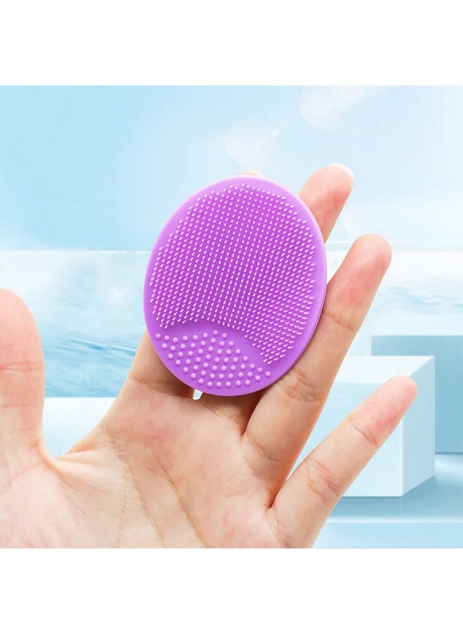 MR LION Face Scrubber Facial Exfoliator Face Scrub Brush Soft Face Brush Silicone Facial Cleansing Brush Face Exfoliator Blackhead Acne Pore Cradle Cap Face Wash Brush For Deep Cleaning Skin 4 Pack  - Image 5