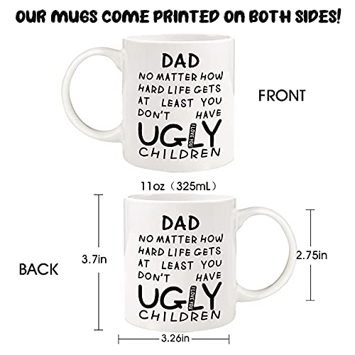 Donse Dad Gifts from Daughter Son Wife,11oz Funny Coffee Mug for Father,Unique Fathers Day Present Ideas for Dad Husband Men Him,Heartwarming Retirement Anniversary Xmas Birthday Gifts for Daddy Stepfather - Image 3