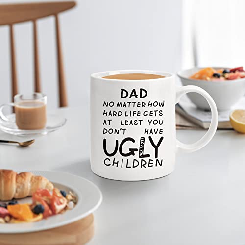 Donse Dad Gifts from Daughter Son Wife,11oz Funny Coffee Mug for Father,Unique Fathers Day Present Ideas for Dad Husband Men Him,Heartwarming Retirement Anniversary Xmas Birthday Gifts for Daddy Stepfather - Image 2