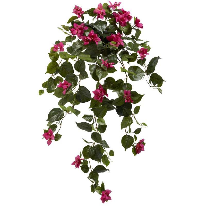 Nearly Natural Nearly Natural 37 Bougainvillea Hanging Set of 2 Artificial Plant Beauty