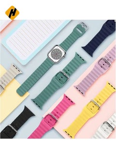 HuHa "Ocean Band for Apple Watch – Adjustable Soft Silicone Sport Band, Breathable Wristband for 49mm to 38  - Image 3