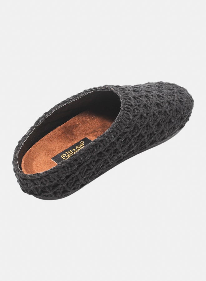 Glitter Women Slippers - Black - Image 4