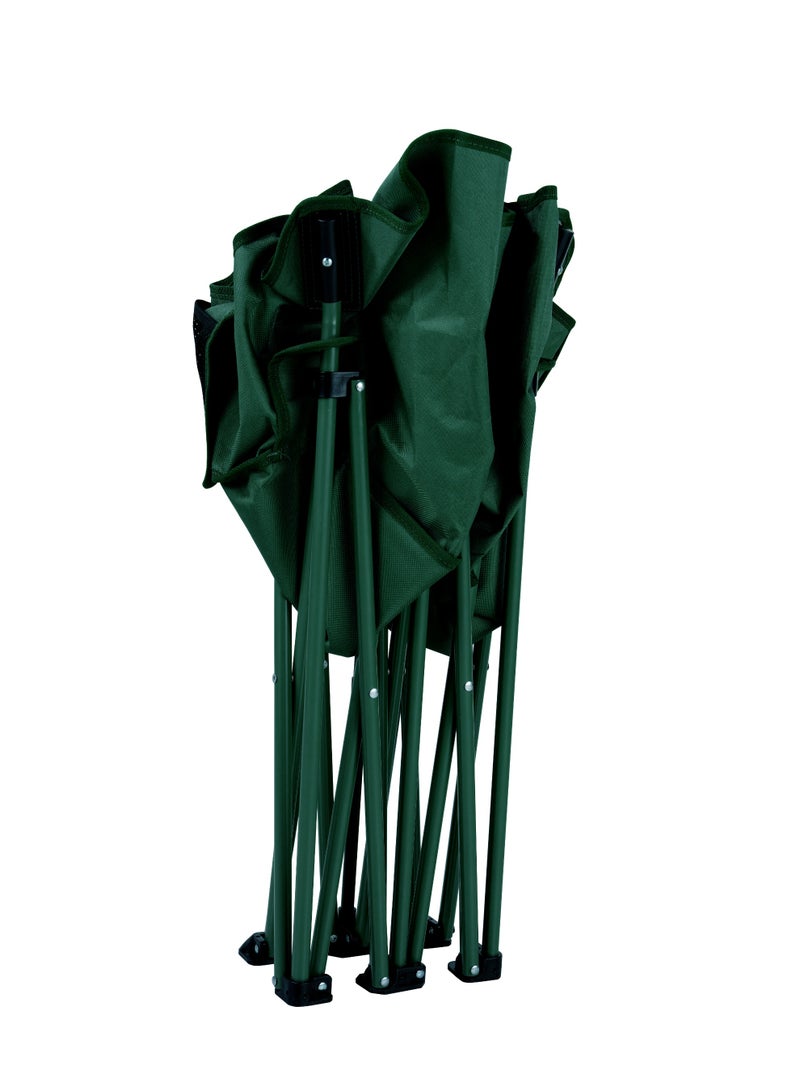 جرين ليون كرسي تخييم مزدوج / كرسي خارجي قابل للطي / كرسي محمول بمقعدين مع حمولة 300 كجم / إطار فولاذي / قماش أكسفورد 600D / حقيبة حمل للتخييم / الشاطئ والنزهات - أخضر - Image 4