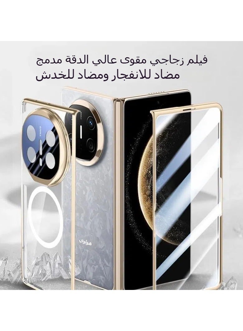 general The magnetic shell is compatible with Huawei Mate X6 shell [built-in screen protector] Metal camera mount, and the electroplated transparent shock-proof cover supports wireless charging - Image 2