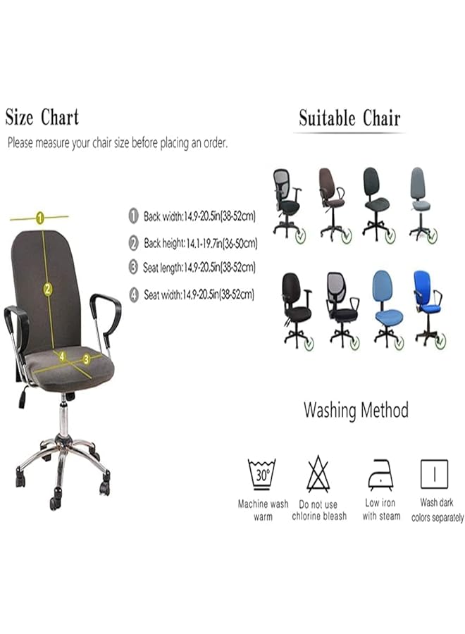 Zaboon غطاء كرسي، 1 زوج من أغطية مسند الذراع، واقي كرسي مريح قابل للإزالة من البوليستر، أغطية مرنة مقاومة للماء من جاكار، لغطاء كرسي الكمبيوتر المكتبي (وردي) - Image 3
