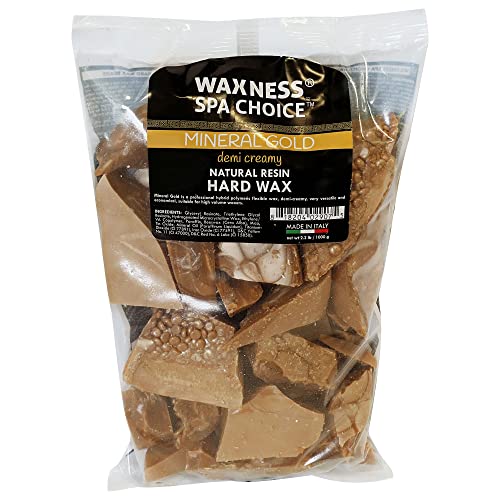 Waxness Spa Choice Mineral Gold Demi Creamy Hard Wax Beads 2.2 lb / 1 kg - Image 2
