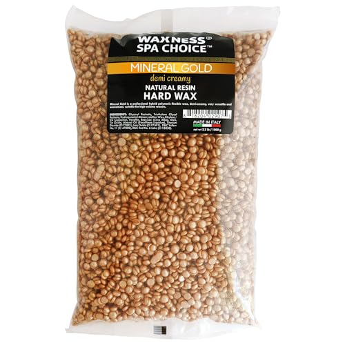 Waxness Spa Choice Mineral Gold Demi Creamy Hard Wax Beads 2.2 lb / 1 kg - Image 1