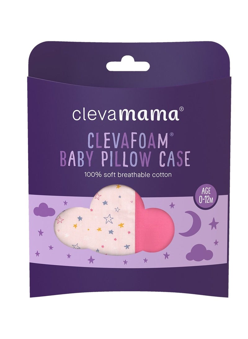 Clevamama ClevaFoam Baby Pillow Case - Pink - Image 4