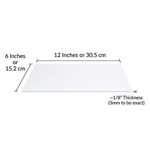 SimbaLux Acrylic Sheet Clear Cast Plexiglass 6” x 12” Small Panel 1/8” Thick (3mm) Pack of 2 Transparent Plastic Plexi Glass Board with Protective Paper for Signs, DIY Display Projects, Craft - Image 2