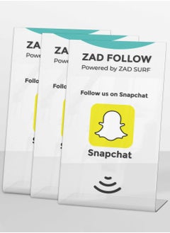 مجموعة من 3 ستاند  متابعات سناب تشات  ان اف سى زاد فولو من (زاد سورف) تتيح لك تعزيز المتابعات