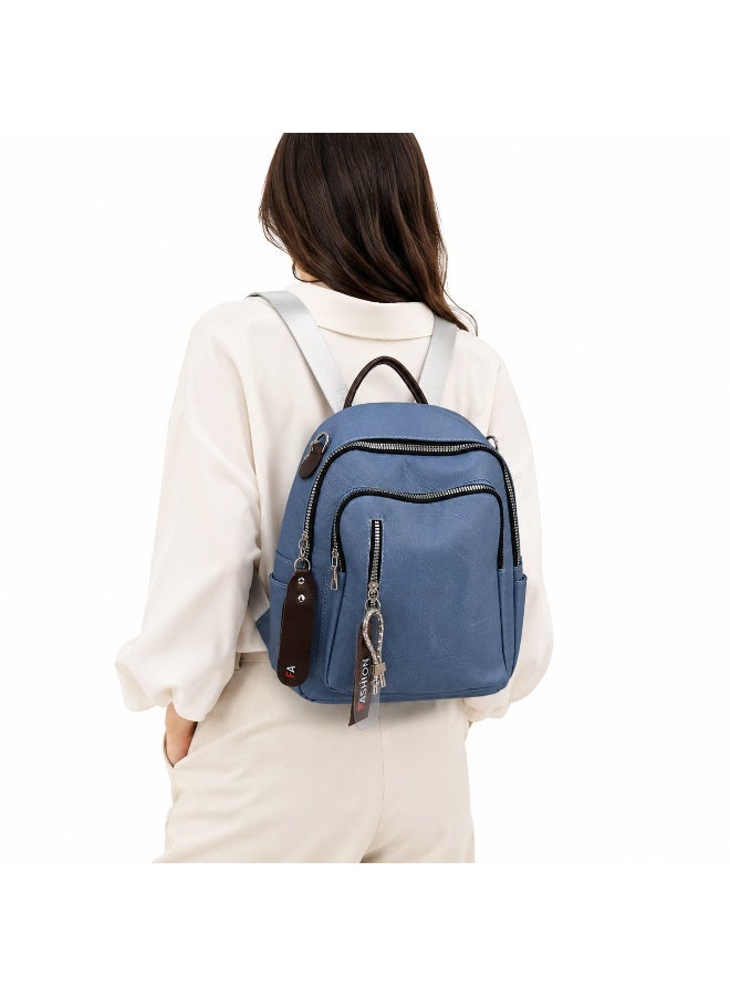 Women’s Convertible Shoulder Bag and Backpack with Multiple Zipper Pockets – Practical Everyday Bag for Work, College, Shopping and Travel - Image 1